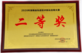 2020年湖南省先进技术转化利用大赛二等奖